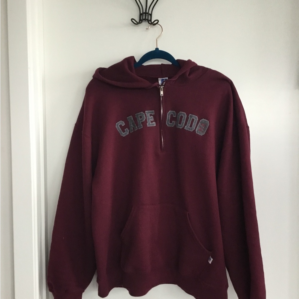 Cape Cod Russell Athletic Red /Maroon Hoodie Sweatshirt Size XL $35 - Picture 5 of 12